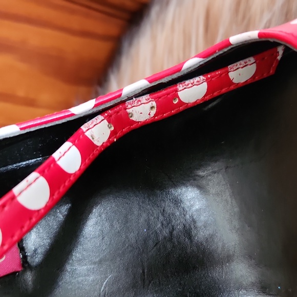 Pleaser Bordello RedWhite Polkadot Platform Heels - Picture 3 of 7